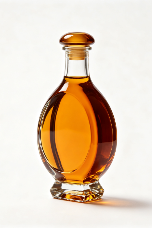 1000ml amber dome arc empty brandy glass bottle with threaded neck