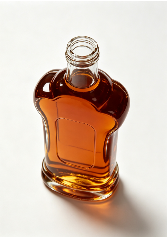 3000ml Amber Cloud Arc Empty Rum Glass Bottle With Threaded Neck