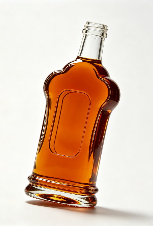3000ml Amber Cloud Arc Empty Rum Glass Bottle With Threaded Neck