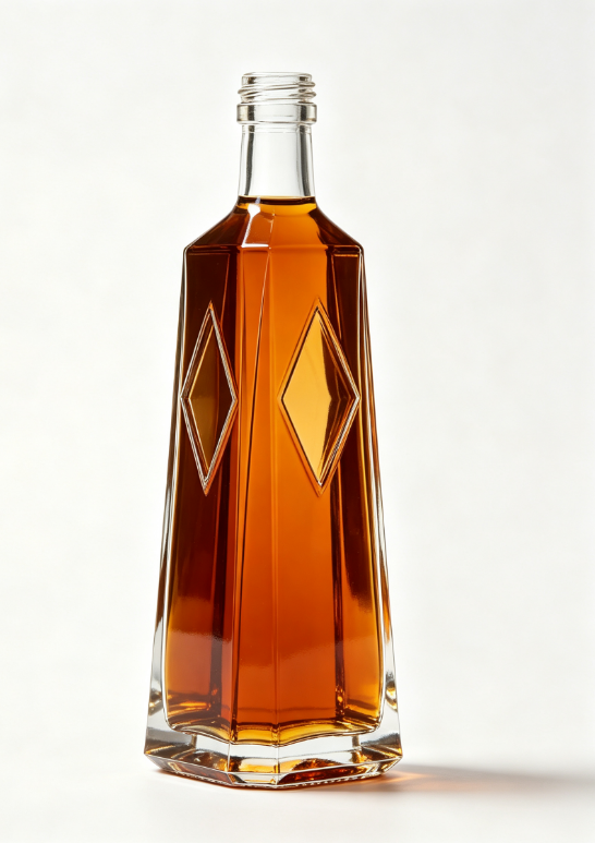 3000ml Fold Tower Empty Rum Glass Bottle With Threaded Neck
