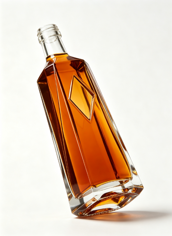 3000ml Fold Tower Empty Rum Glass Bottle With Threaded Neck